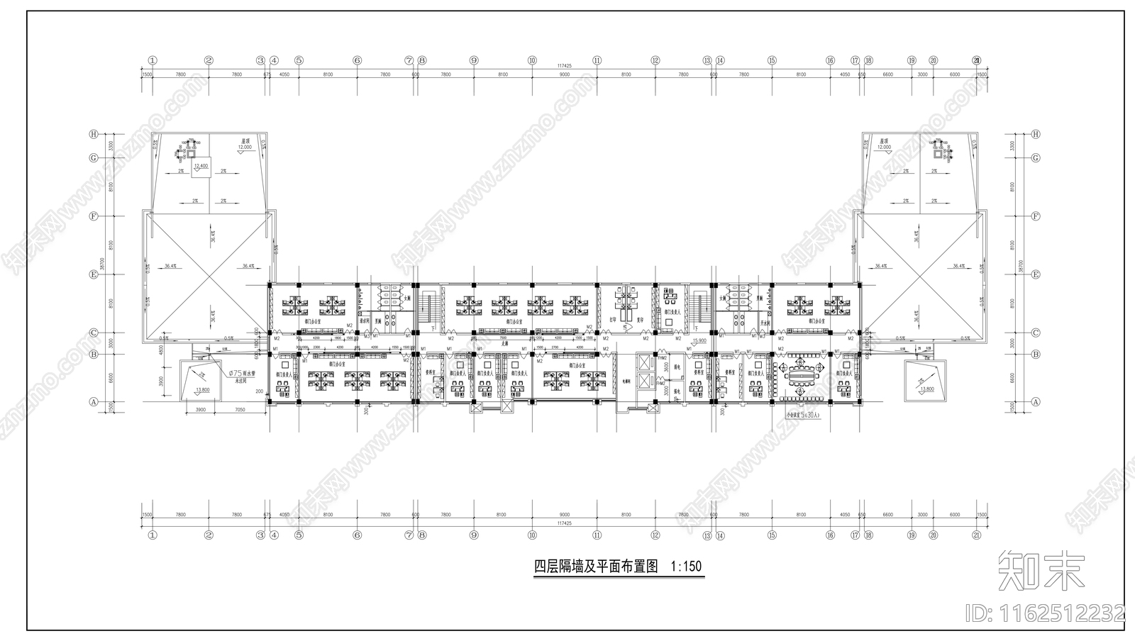 现代省级设计院工程办公楼cad施工图下载【ID:1162512232】