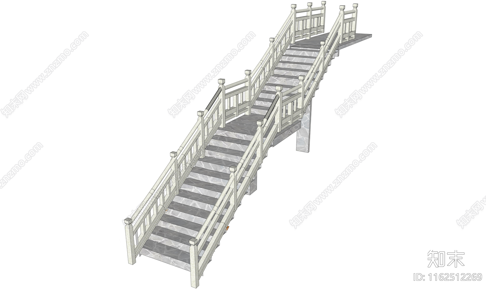 现代室外楼梯SU模型草图