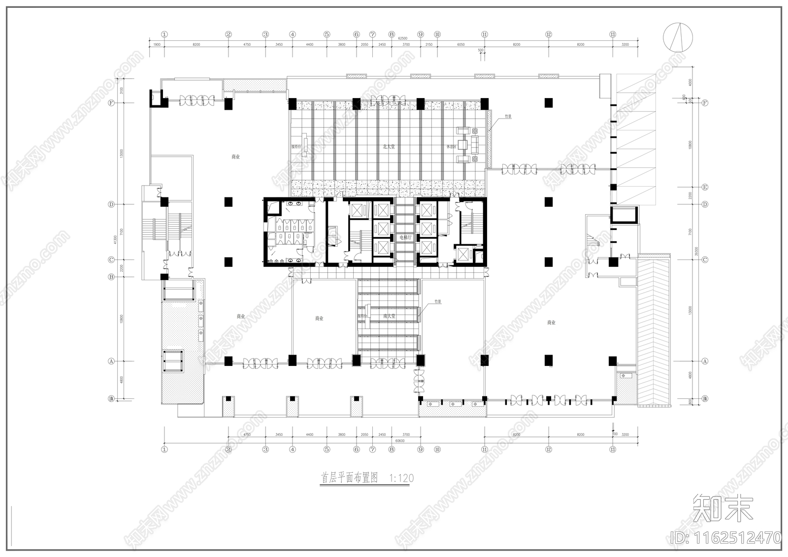 世纪大厦装修图cad施工图下载【ID:1162512470】