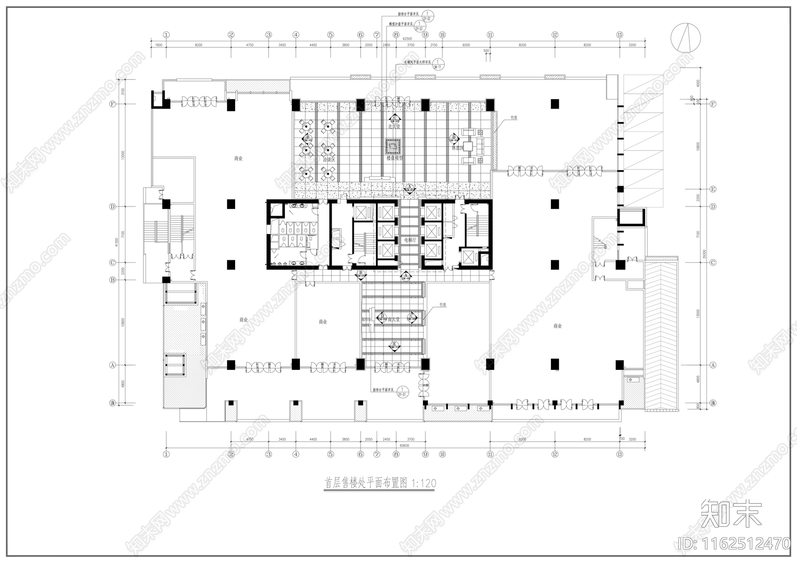 世纪大厦装修图cad施工图下载【ID:1162512470】