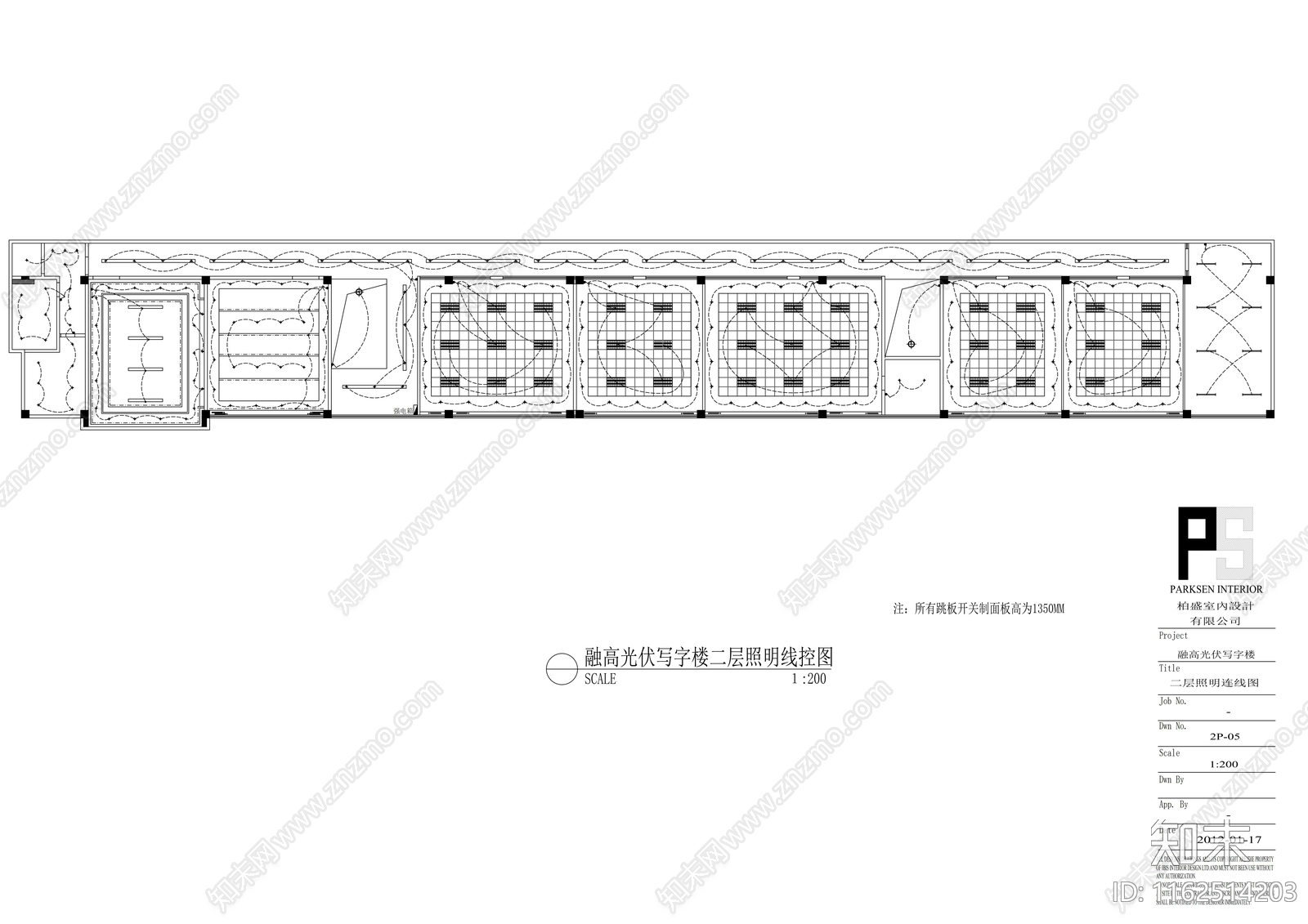 现代写字楼办公空间cad施工图下载【ID:1162514203】