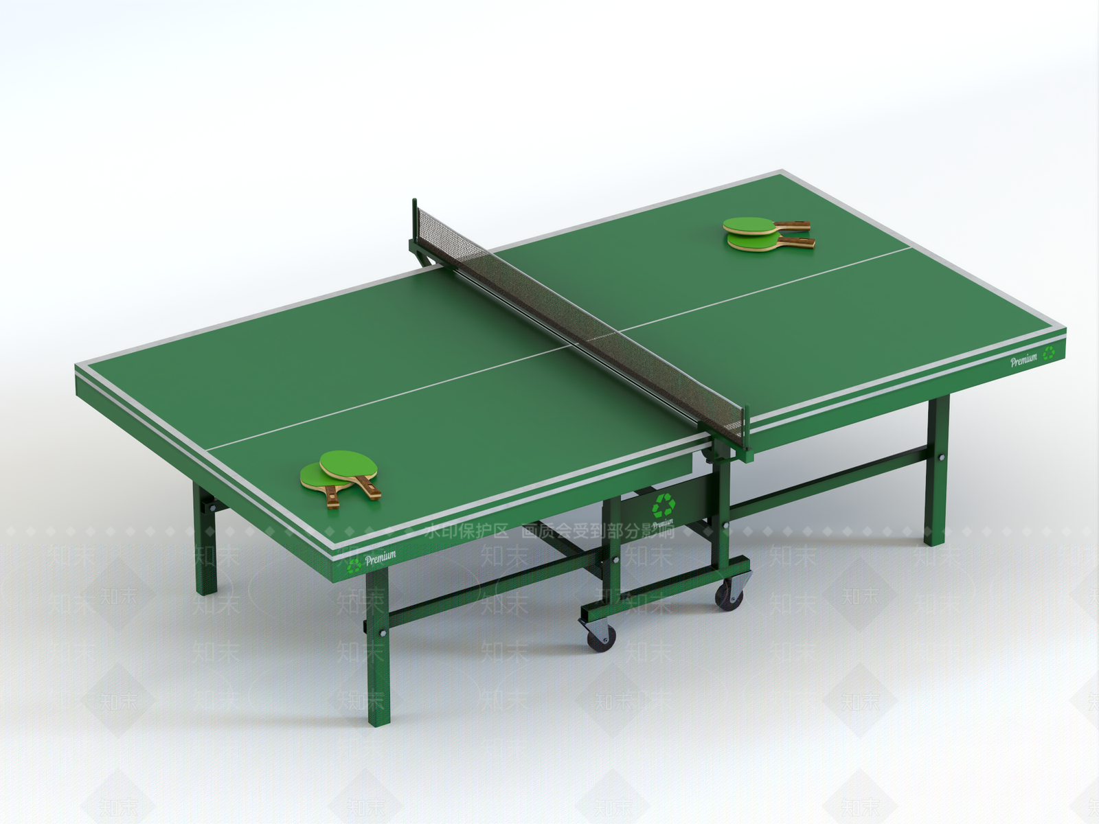 现代乒乓球桌3D模型下载【ID:1162515848】