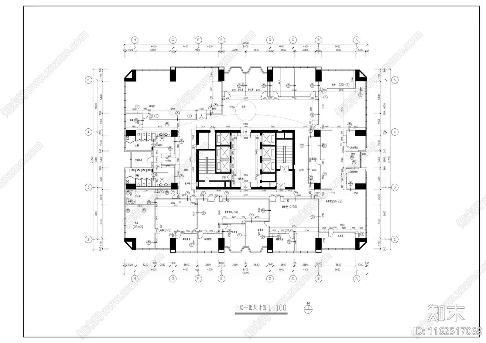 现代办公楼改建工程cad施工图下载【ID:1162517069】