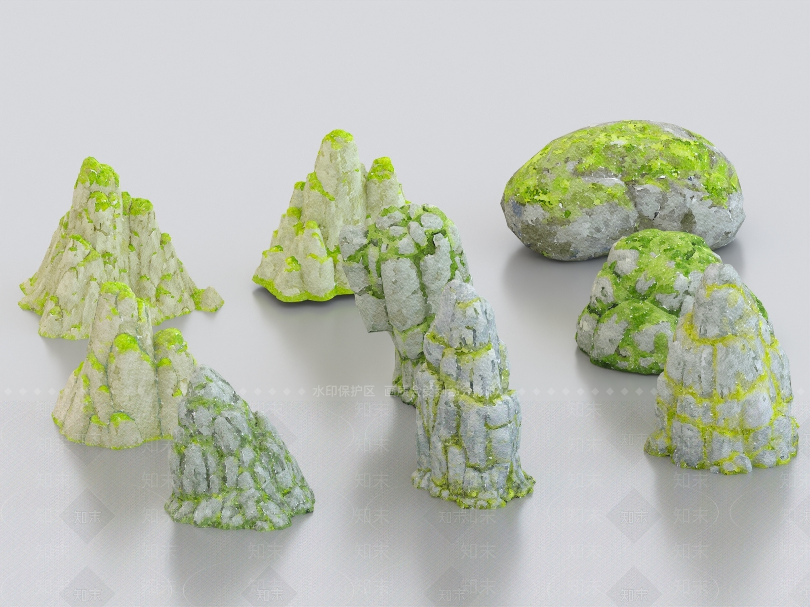 现代假山3D模型下载【ID:1162535932】