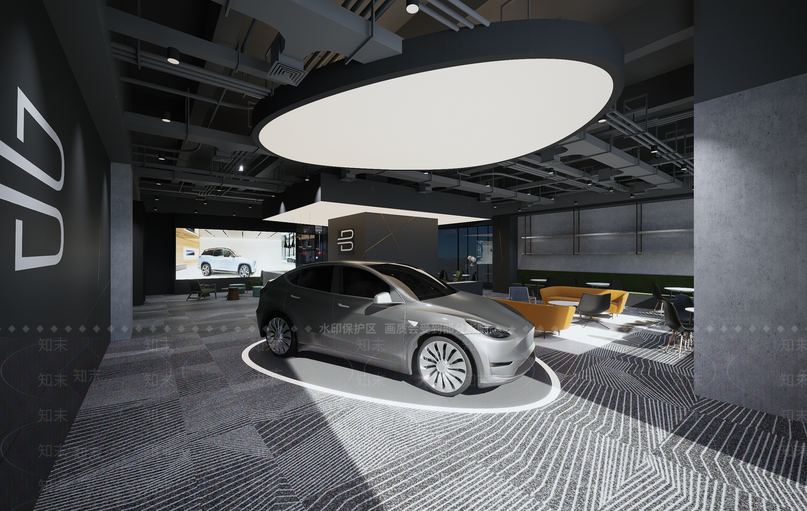 现代汽车4S店SU模型下载【ID:1162536616】