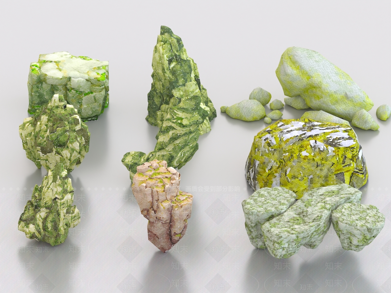 现代假山3D模型下载【ID:1162538730】