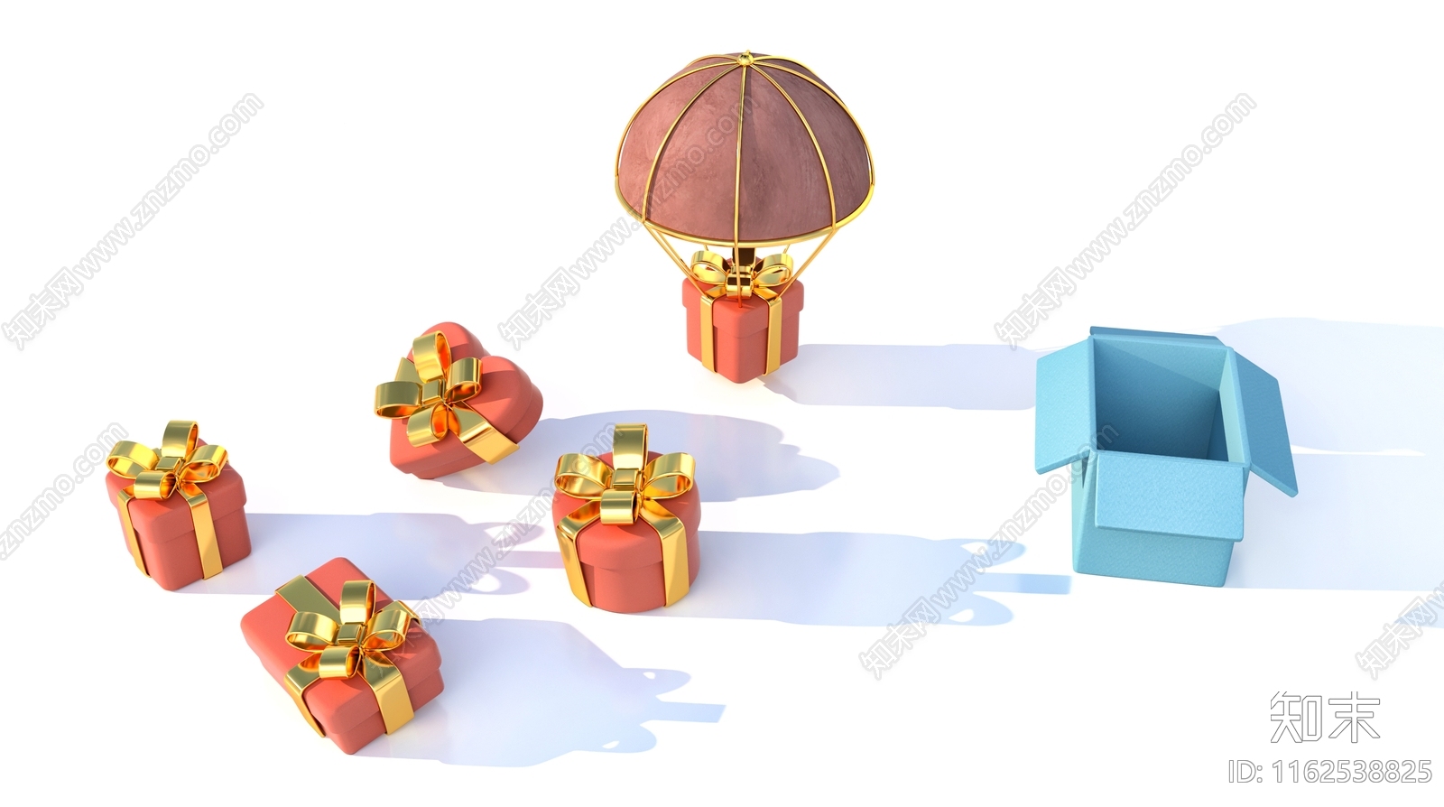 礼物盒3D模型下载【ID:1162538825】