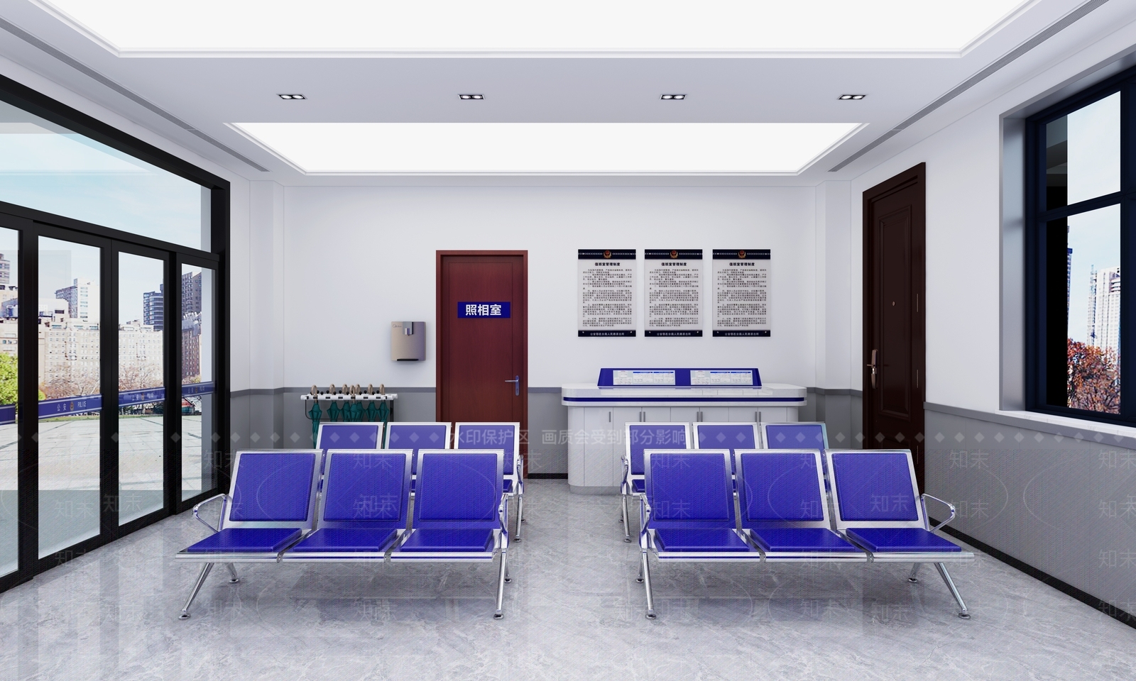 现代派出所大厅3D模型下载【ID:1162539426】