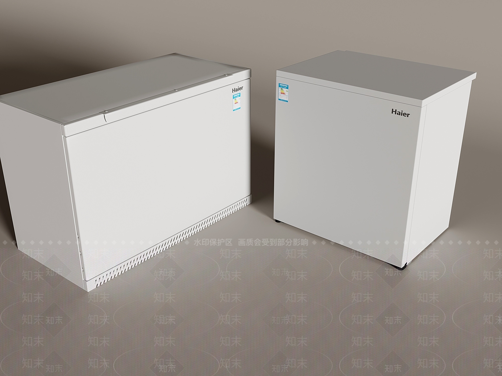 现代冰箱冰柜3D模型下载【ID:1162539939】