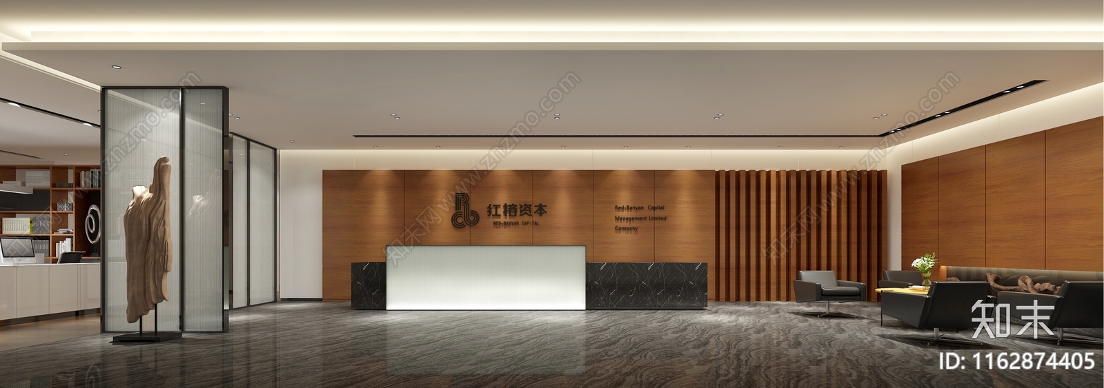 现代办公室cad施工图下载【ID:1162874405】