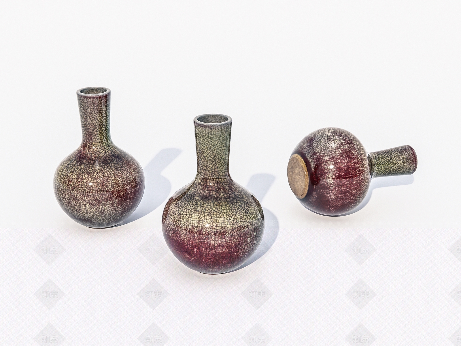 陶瓷瓶子3D模型下载【ID:1162543430】