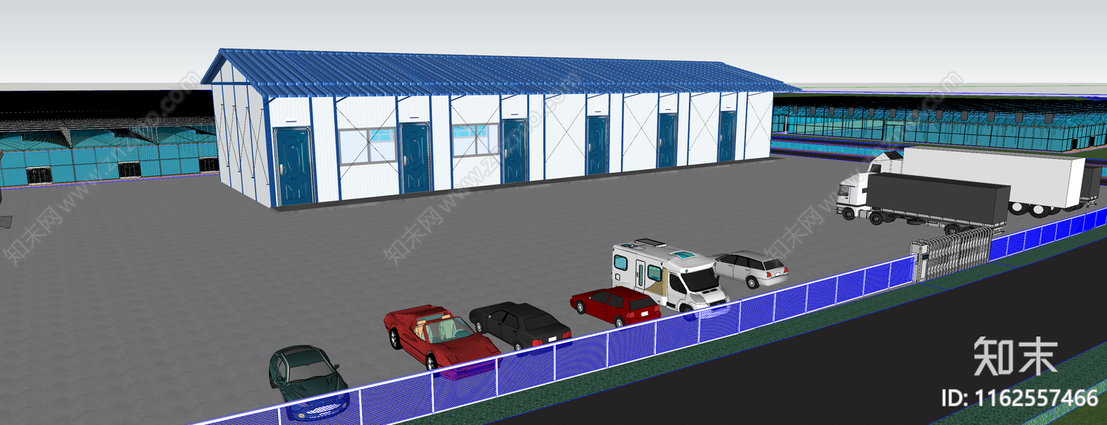 现代农业种植养殖园区SU模型下载【ID:1162557466】