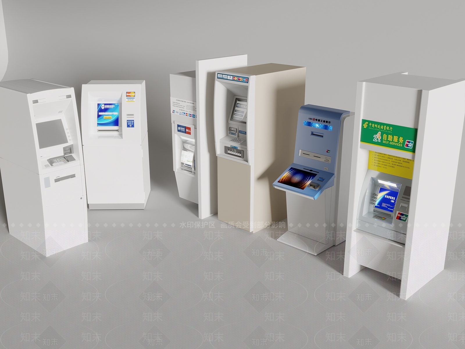 现代ATM取款机3D模型下载【ID:1162545975】