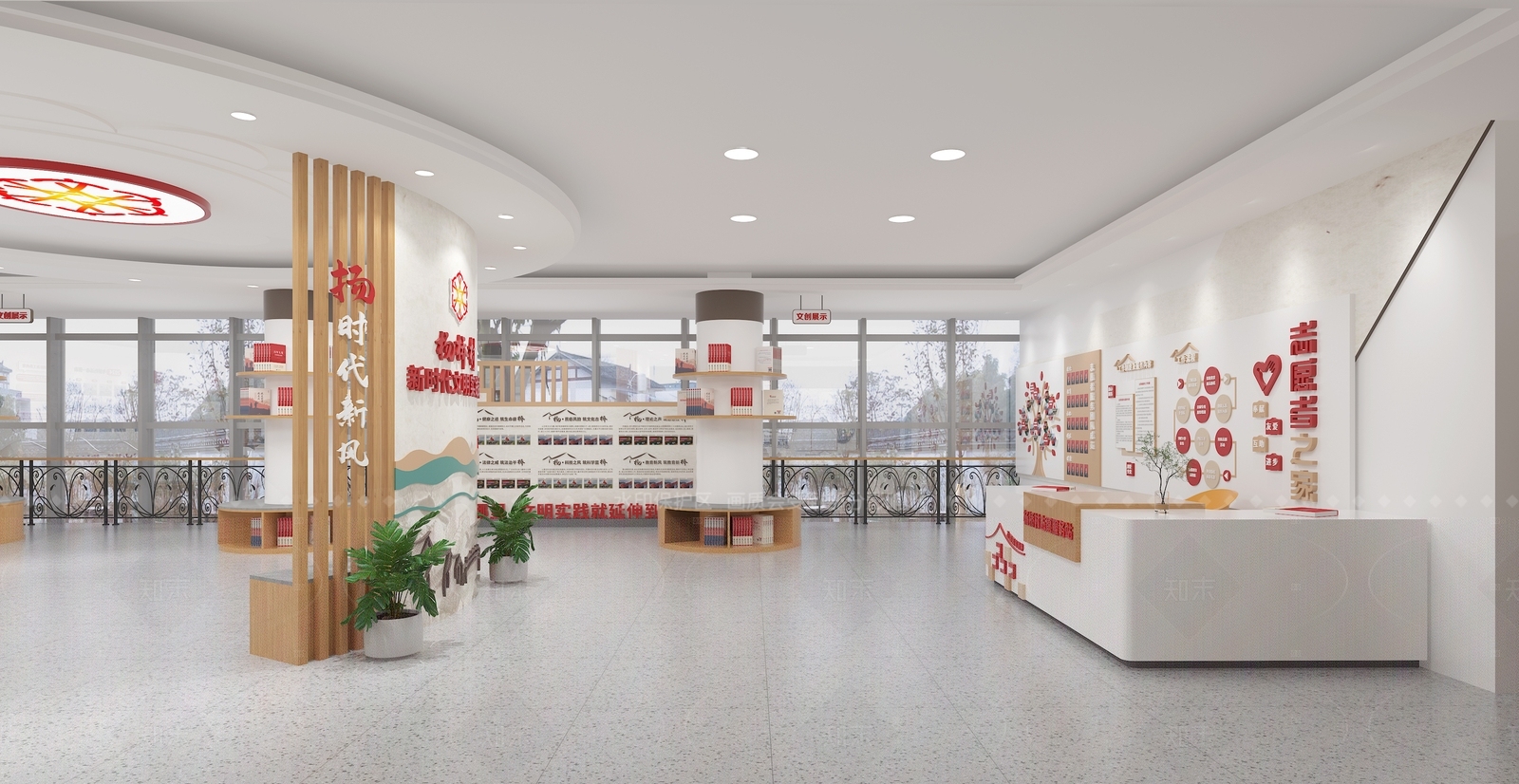 党建展厅3D模型下载【ID:1214615299】
