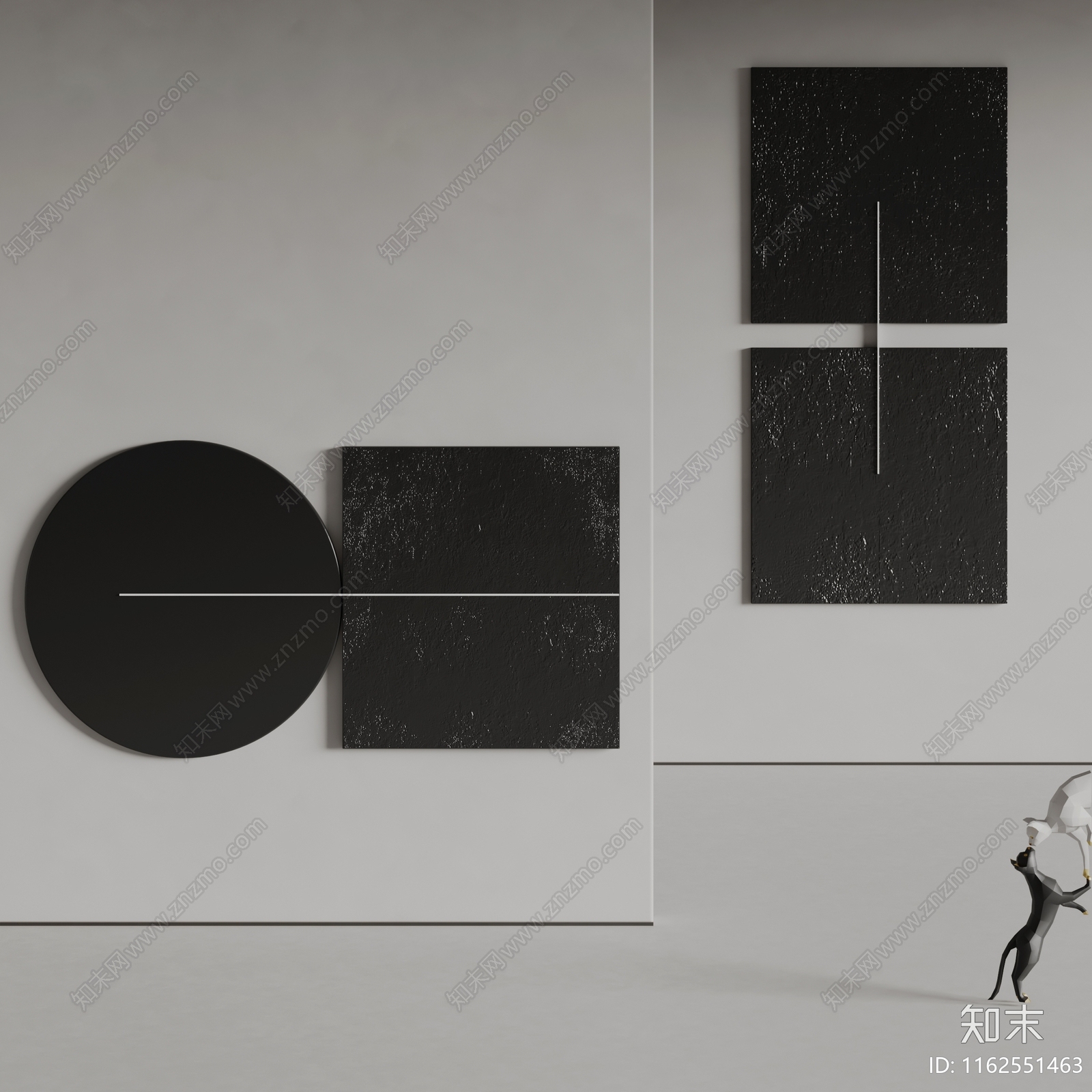 现代墙饰装饰画3D模型下载【ID:1162551463】