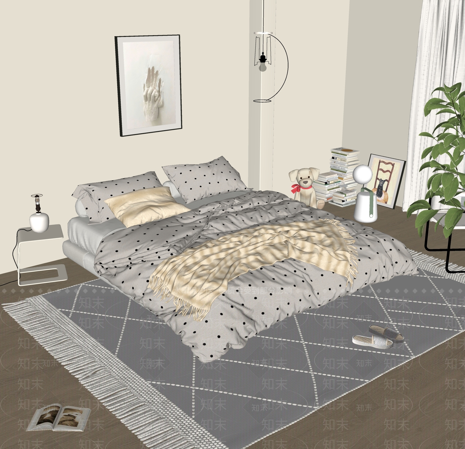 设计感装饰画挂画SU模型下载【ID:1227392585】