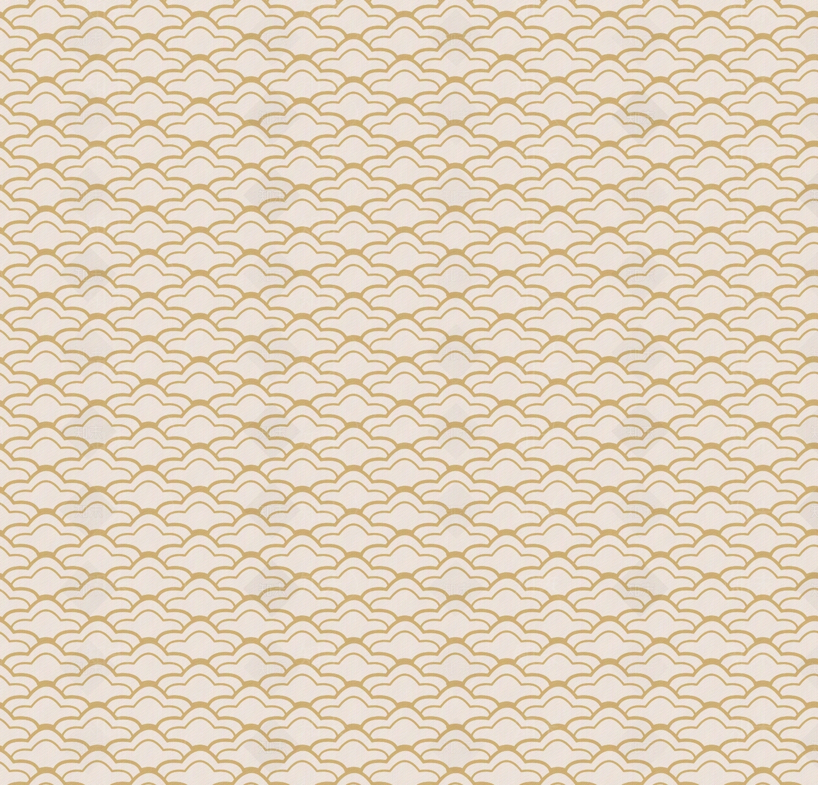 无缝暖色复古如意纹壁纸墙纸壁布墙布贴图下载【ID:1162555842】