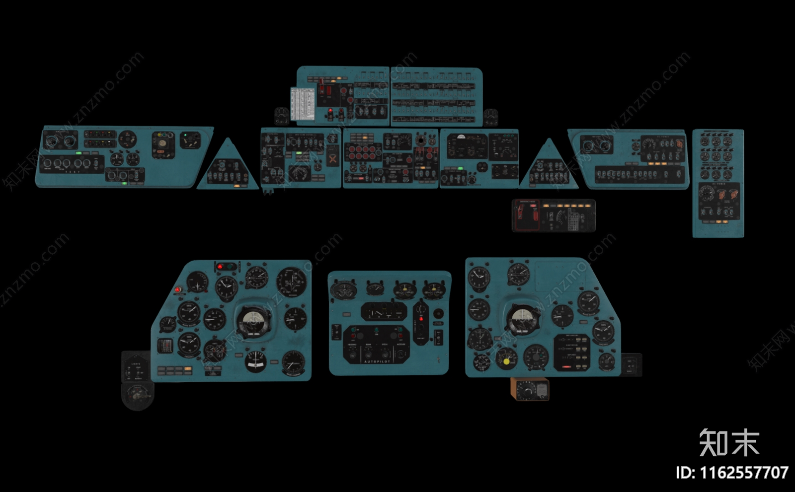 飞机操控盘SU模型下载【ID:1162557707】
