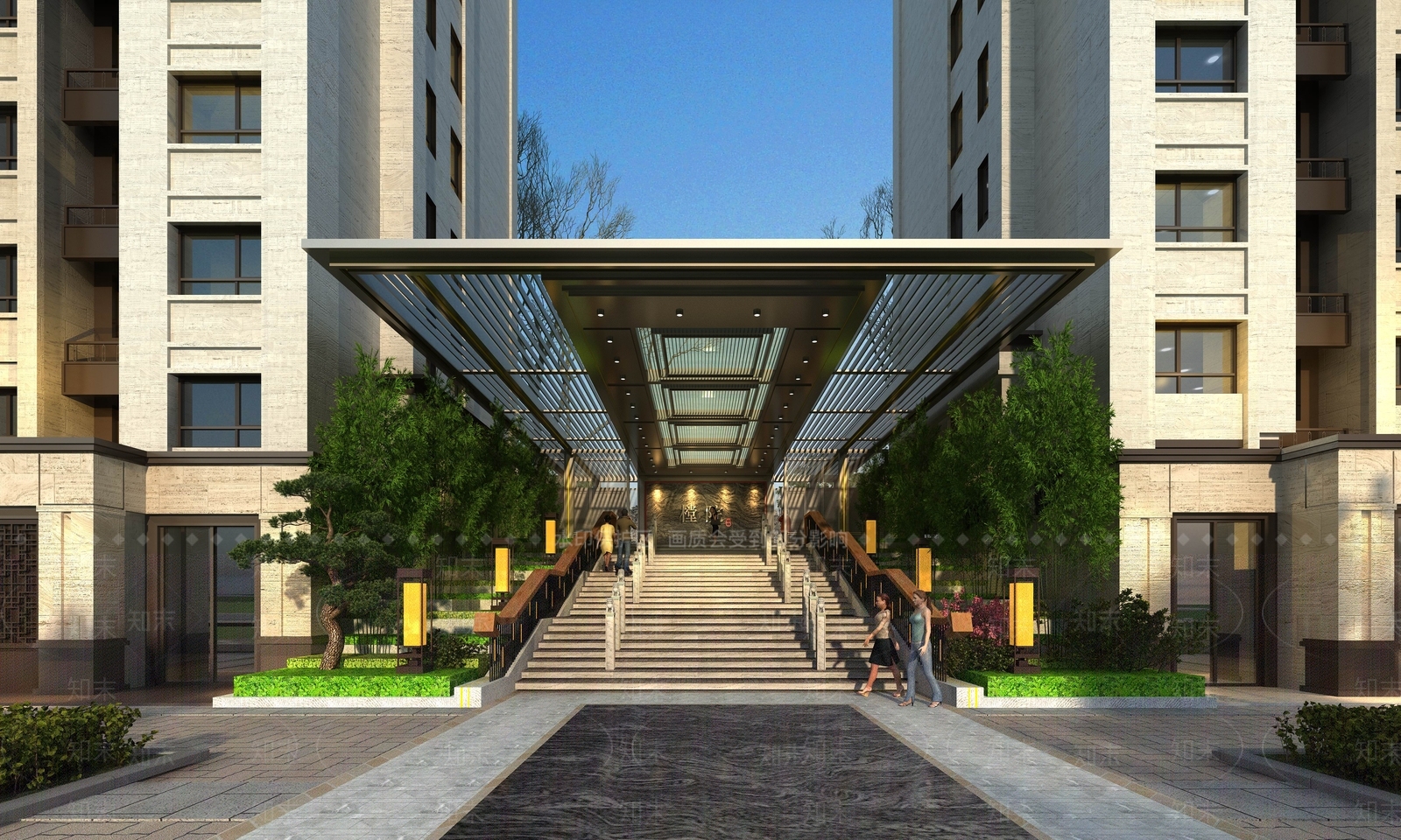 现代住宅入口3D模型下载【ID:1162567986】