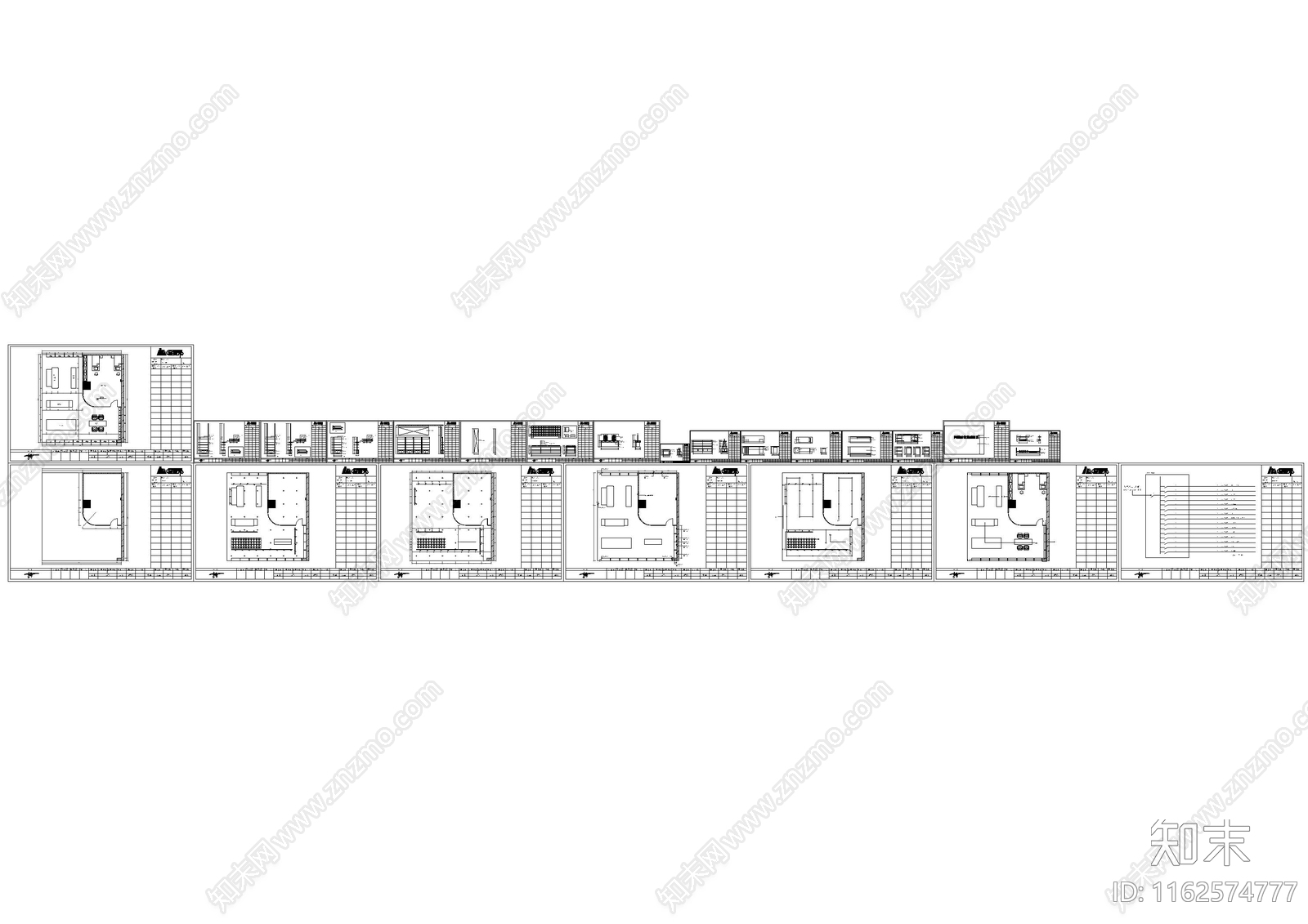 现代美妆店cad施工图下载【ID:1162574777】