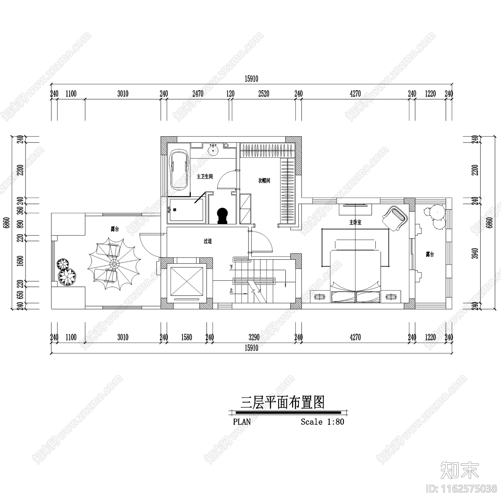 欧式五层别墅地下两层室内家装cad施工图下载【ID:1162575038】