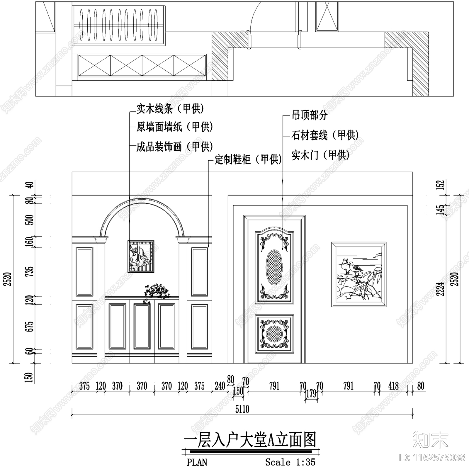 欧式五层别墅地下两层室内家装cad施工图下载【ID:1162575038】