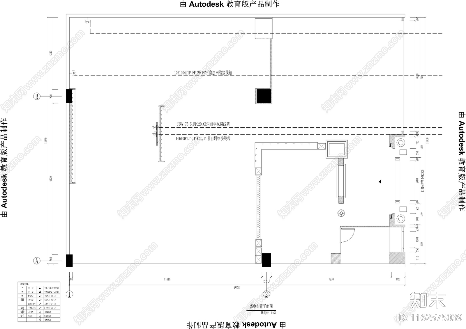 中式风家具专卖店cad施工图下载【ID:1162575039】