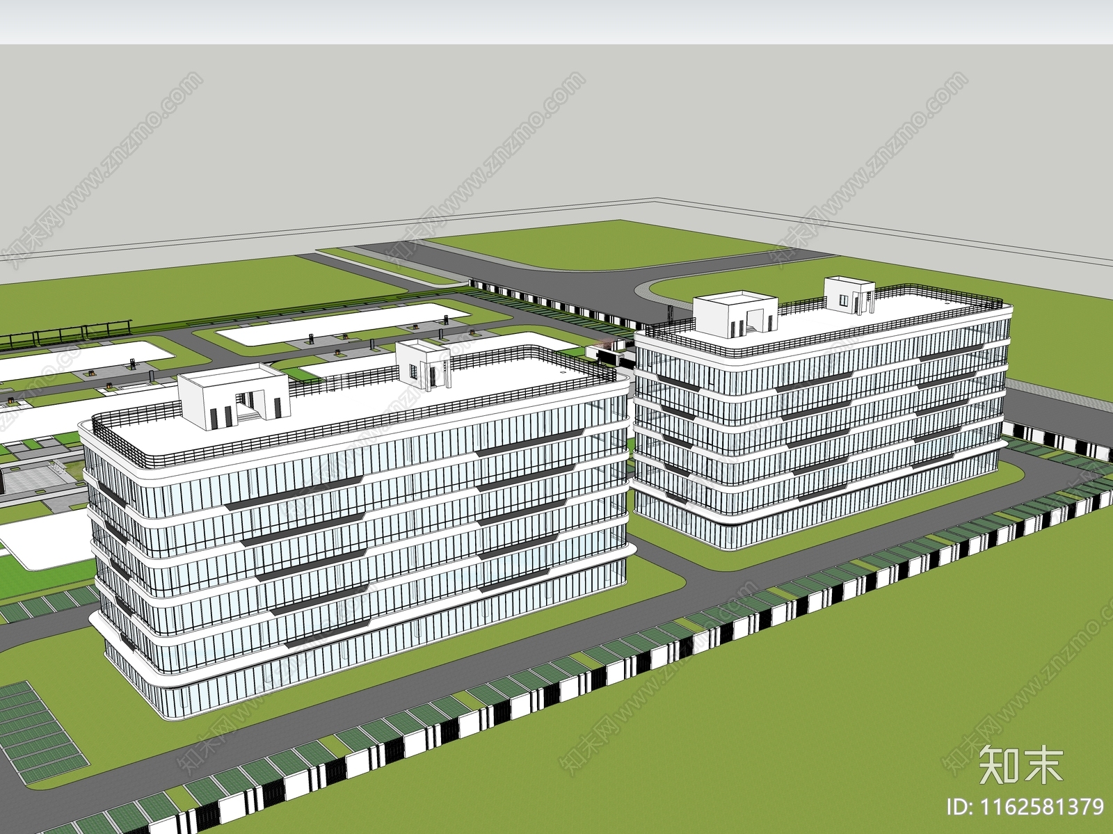 现代办公楼SU模型下载【ID:1162581379】