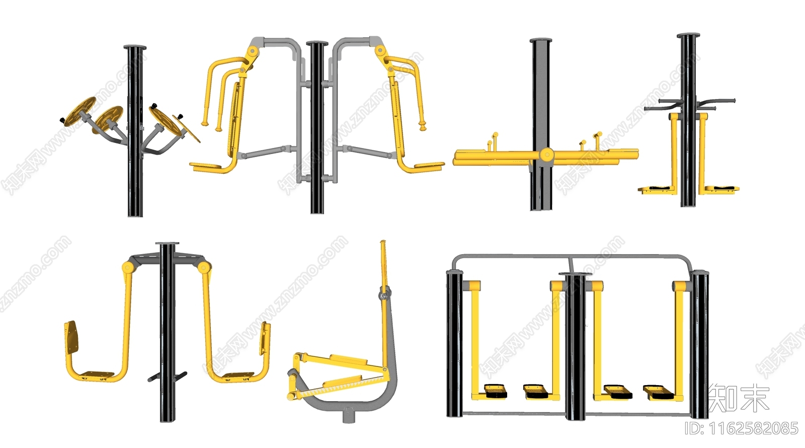 现代健身器材SU模型下载【ID:1162582085】