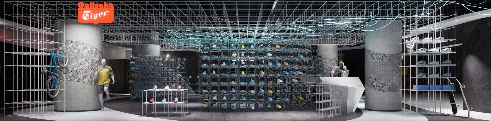 室内购物中心商场商业橱窗服装运动用品专卖店03C贴图下载【ID:1162583247】