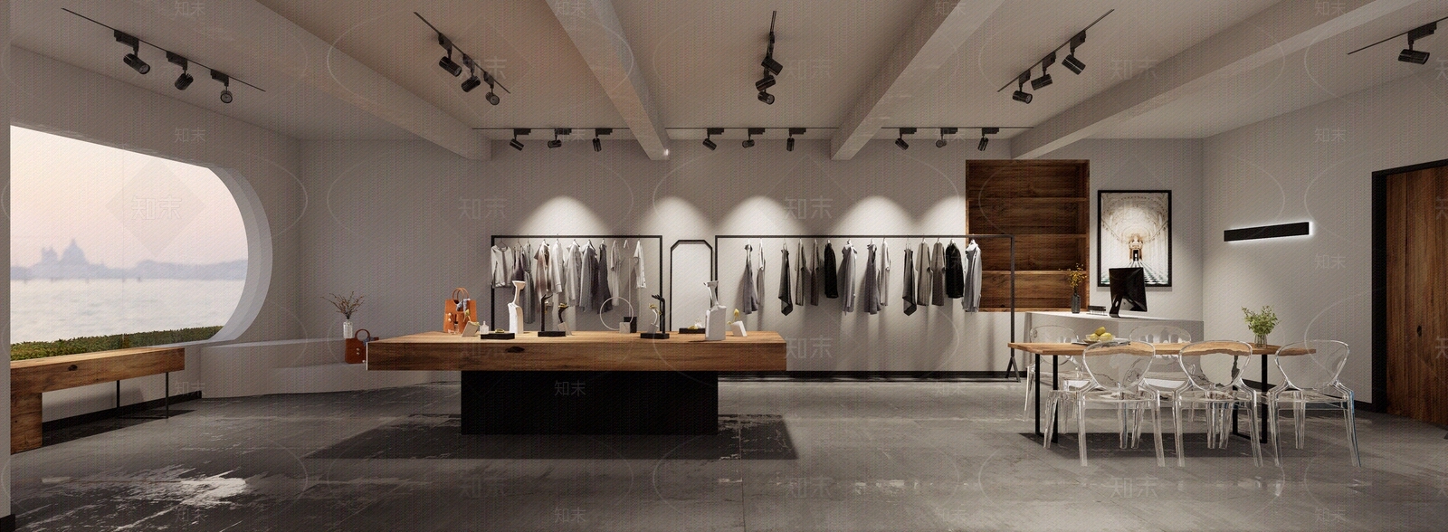 室内购物中心商场商业橱窗服装女装专卖店04贴图下载【ID:1162583305】