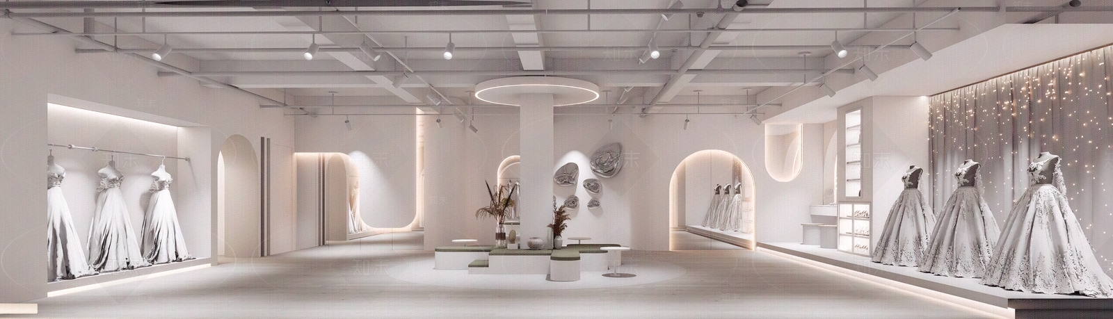 室内购物中心商场商业橱窗服装婚纱专卖店05贴图下载【ID:1162583541】