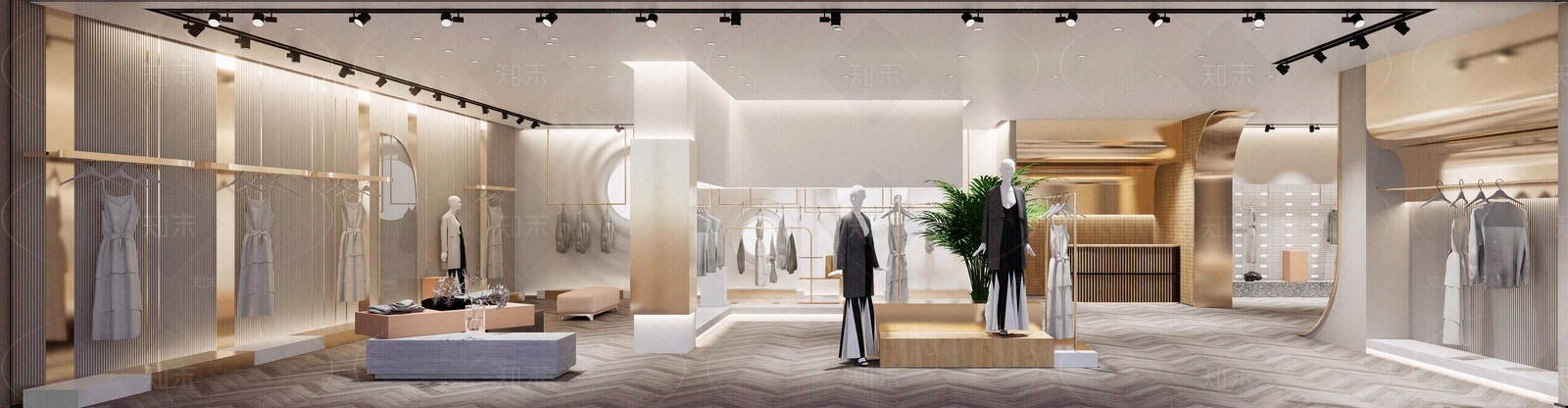 室内购物中心商场商业橱窗服装女装专卖店06贴图下载【ID:1162583505】