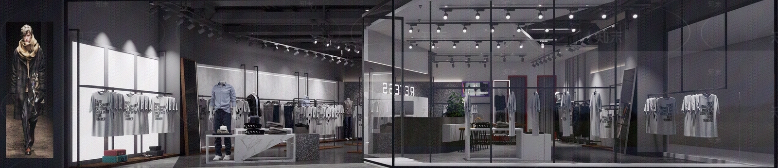 室内购物中心商场商业橱窗服装专卖店07贴图下载【ID:1162584658】