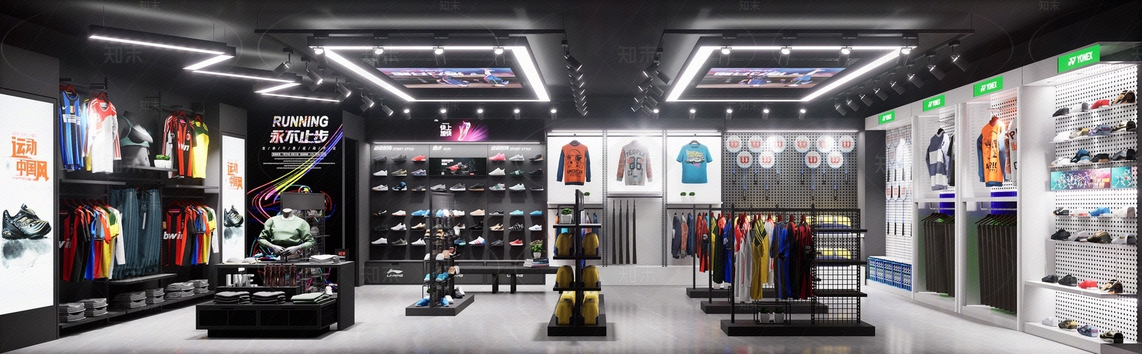 室内购物中心商场商业橱窗服装运动用品专卖店11A贴图下载【ID:1162584835】