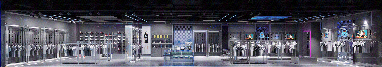 室内购物中心商场商业橱窗服装运动用品专卖店12贴图下载【ID:1162584955】