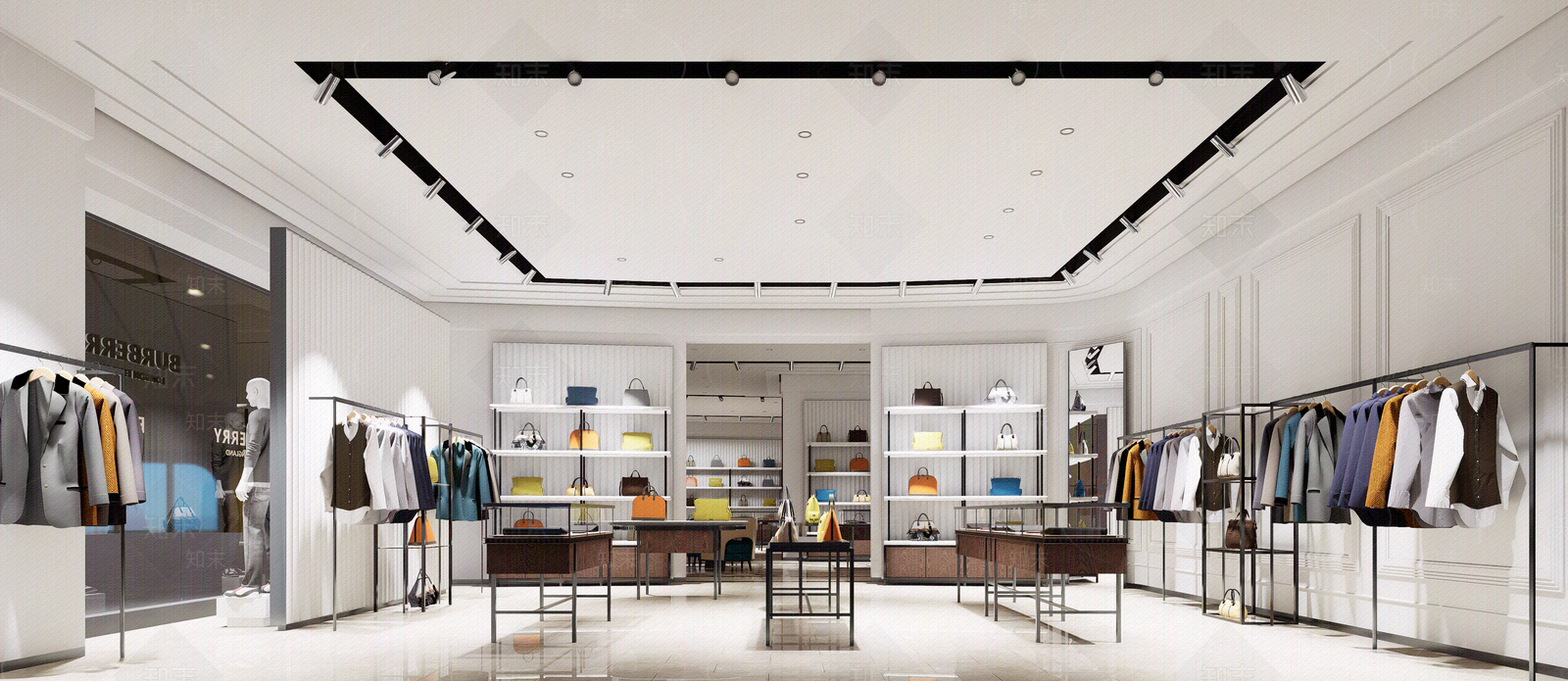 室内购物中心商场商业橱窗服装箱包专卖店25A贴图下载【ID:1162585074】