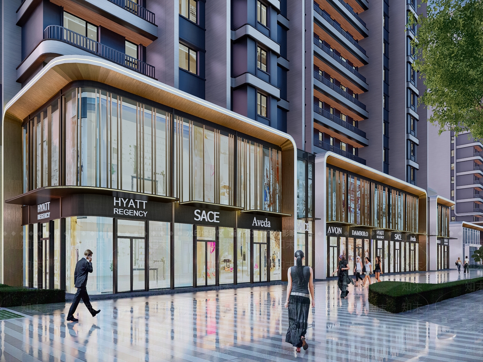 现代高层住宅SU模型下载【ID:1162588897】