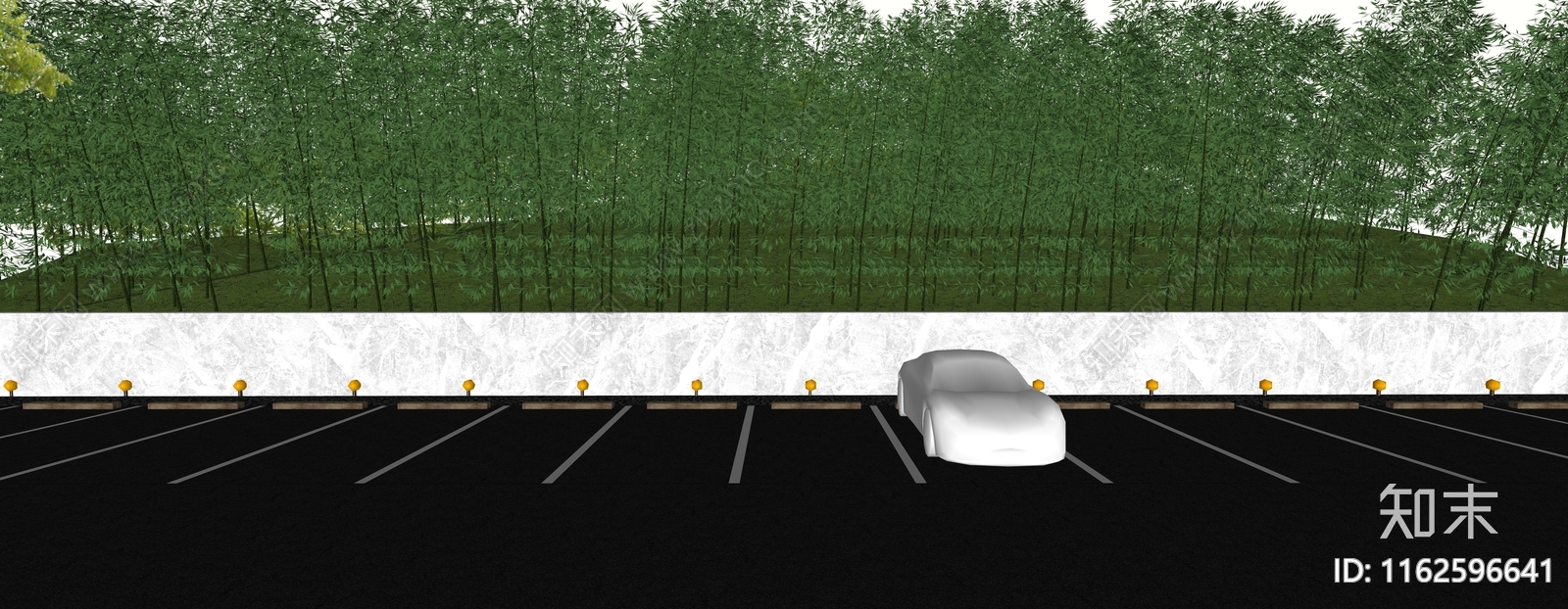 现代停车场SU模型下载【ID:1162596641】