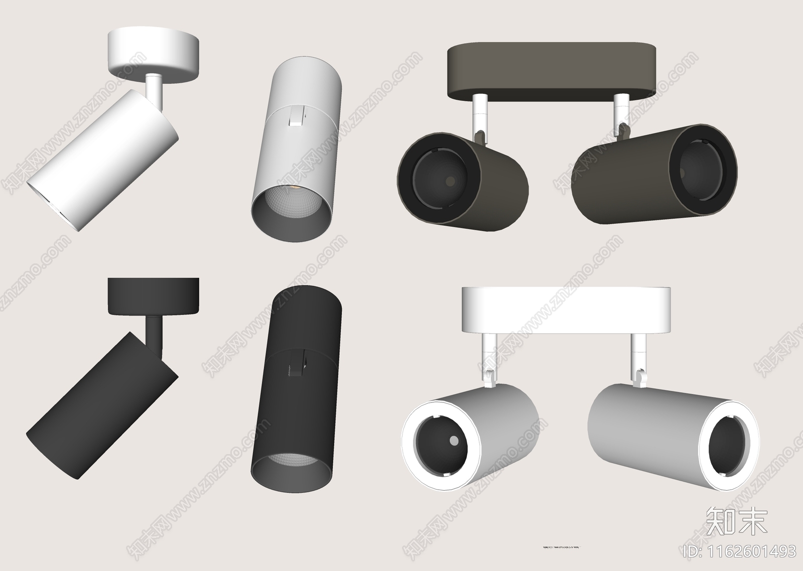 现代筒灯射灯SU模型下载【ID:1162601493】