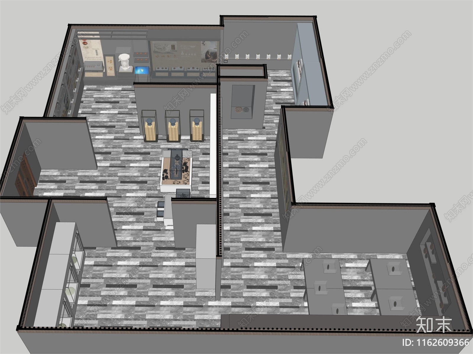 现代博物馆SU模型下载【ID:1162609366】
