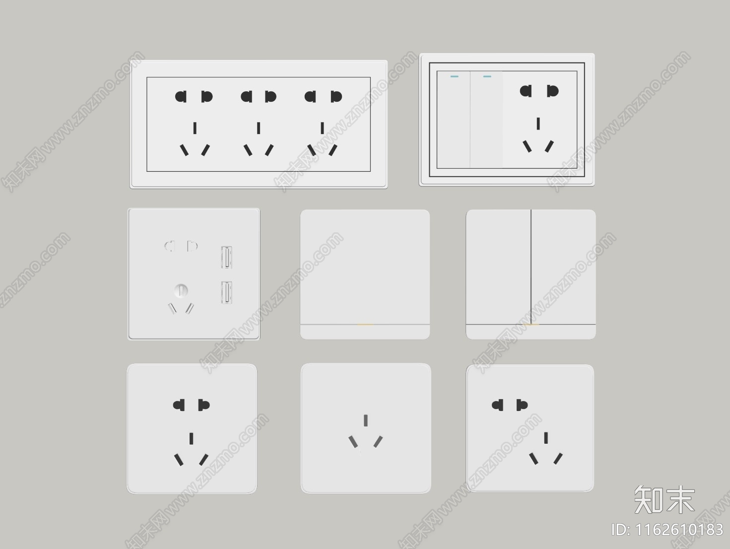 开关插座SU模型下载【ID:1162610183】