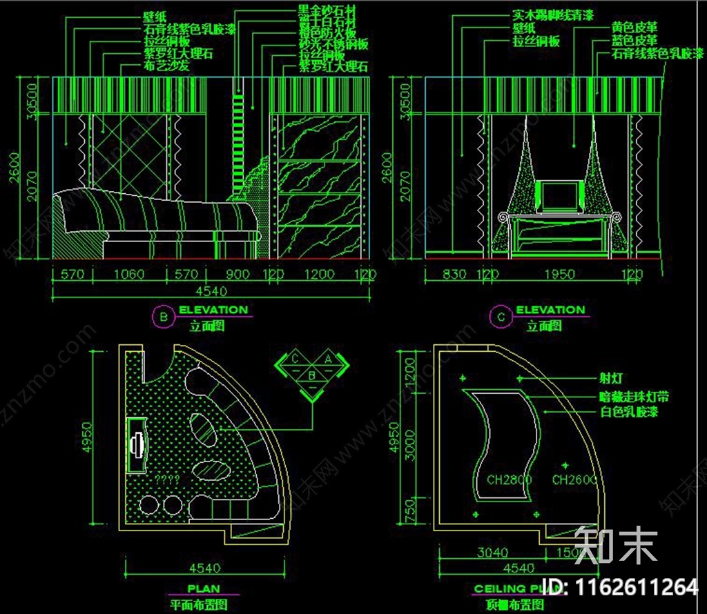 现代KTVcad施工图下载【ID:1162611264】