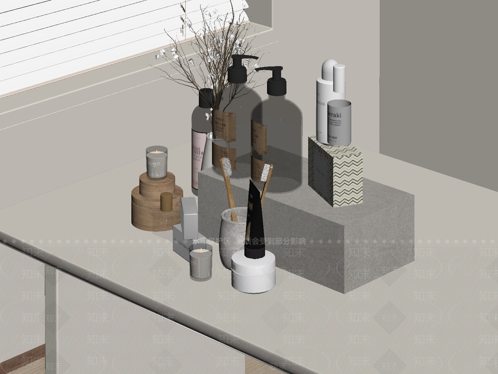 洗浴用品SU模型下载【ID:1162610915】