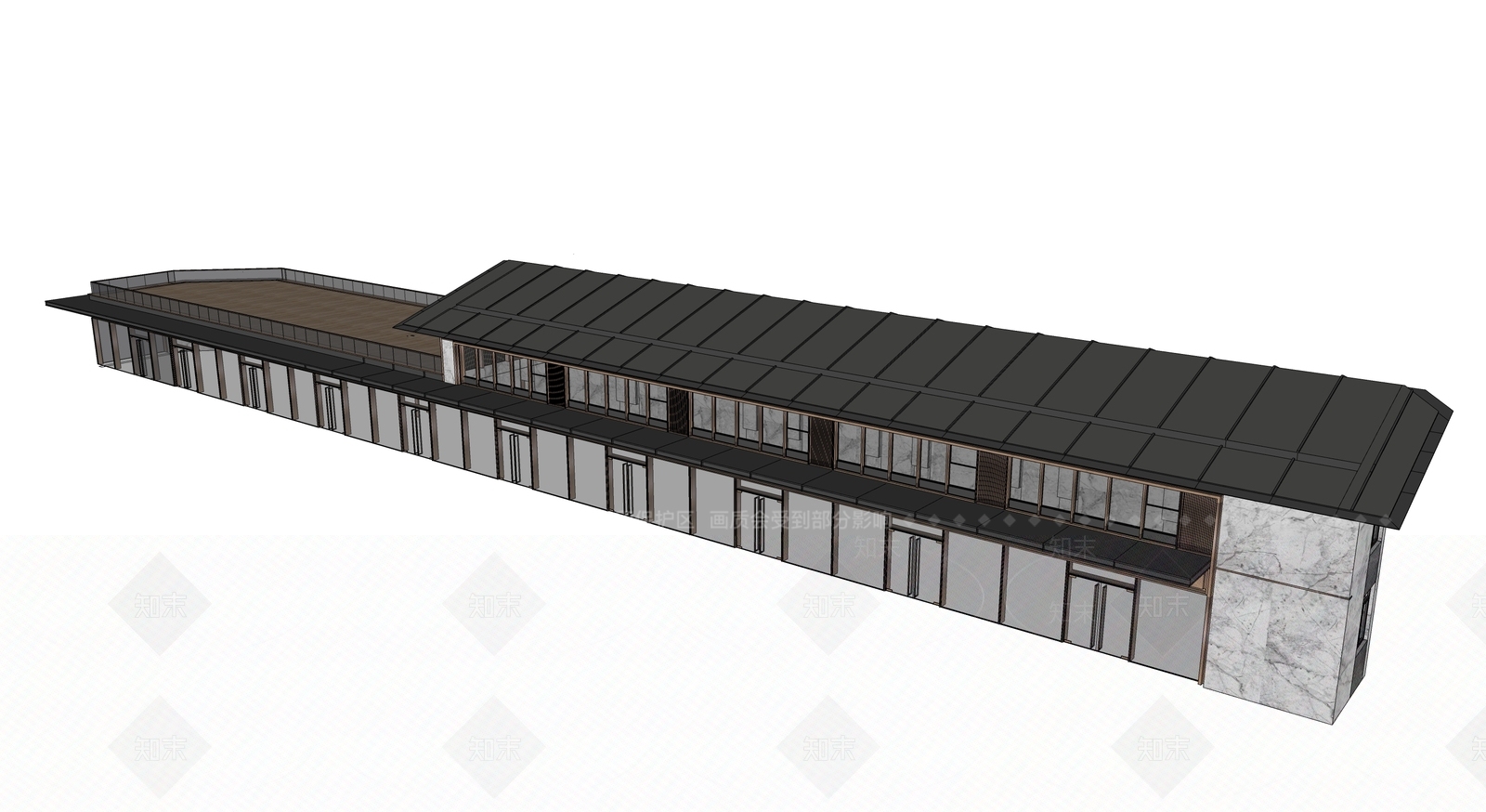 新中式现代其他商业建筑SU模型下载【ID:1162611363】