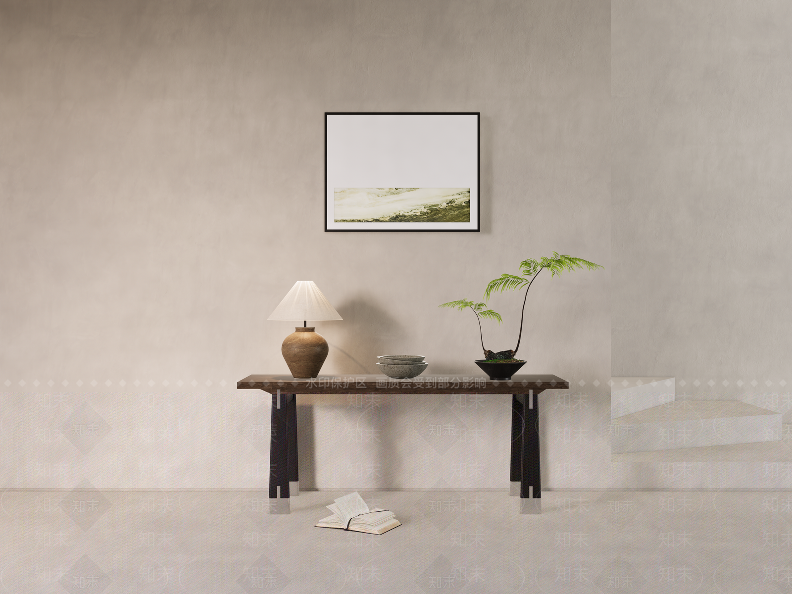 现代新中式条案3D模型下载【ID:1162616477】