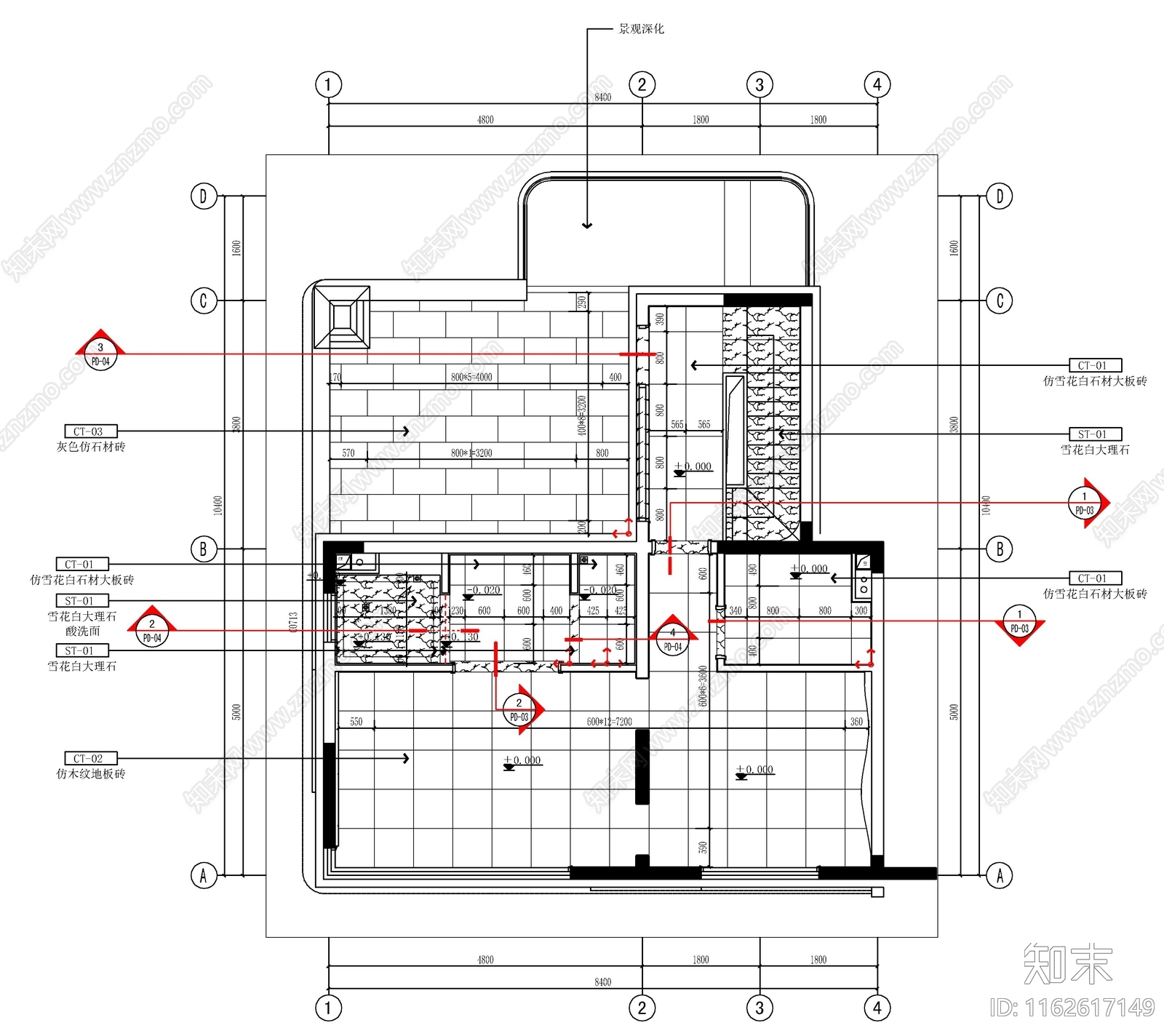 现代整体家装空间cad施工图下载【ID:1162617149】