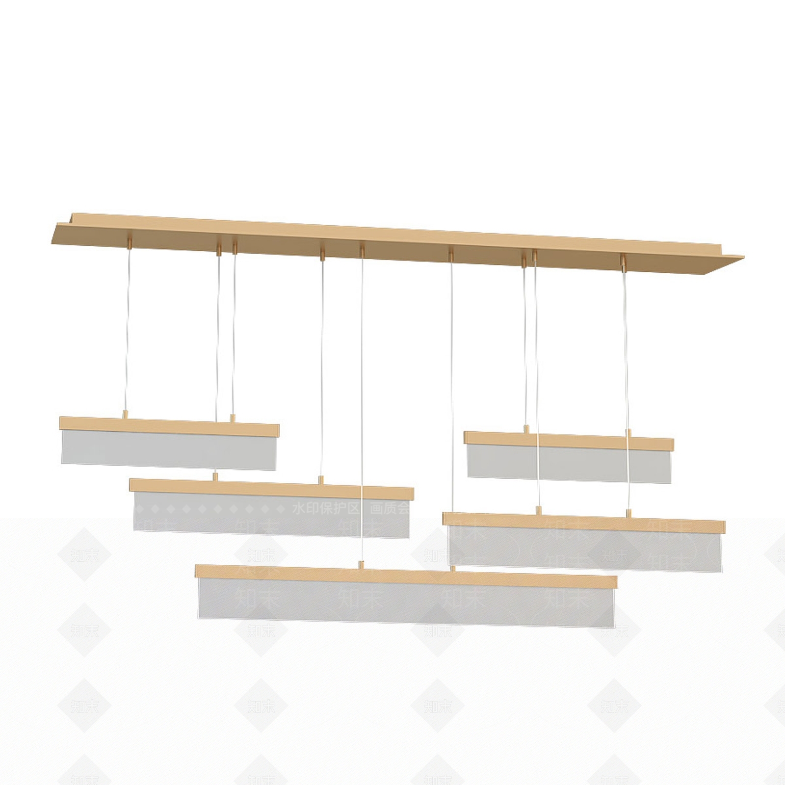 现代日式吸顶灯3D模型下载【ID:1162623083】