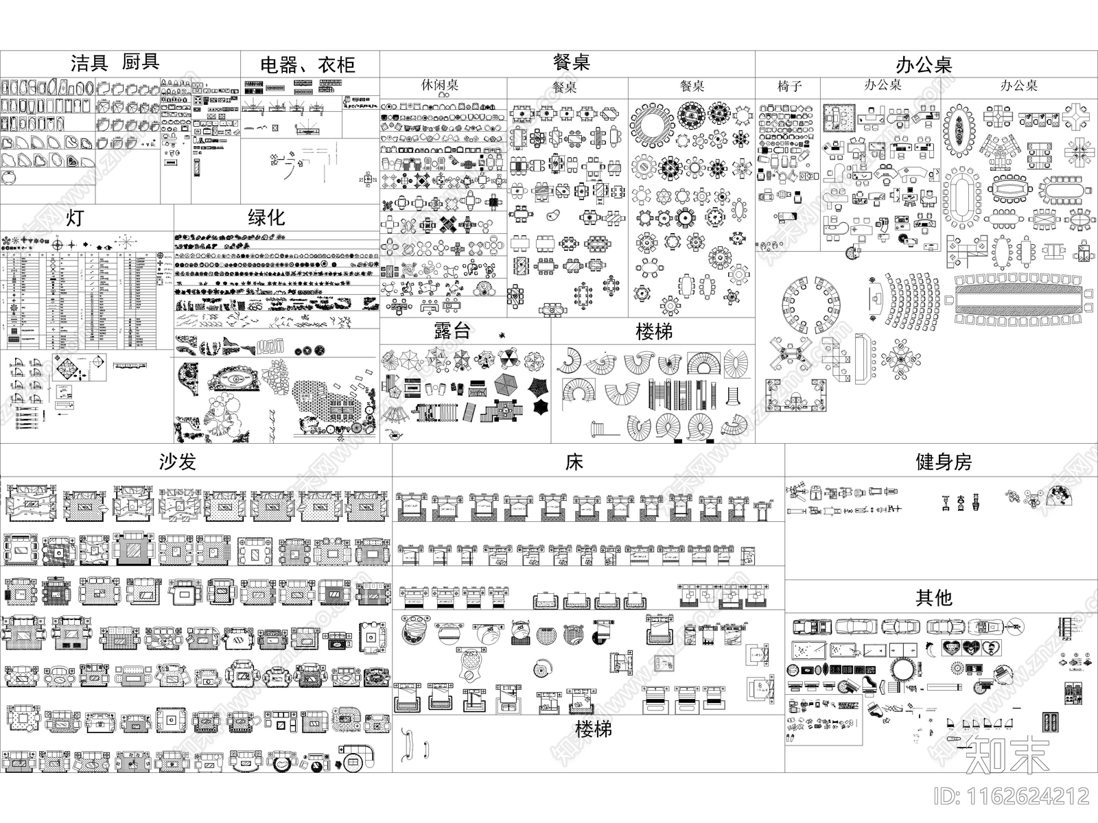 2024年最新超全家装工装CAD总图库施工图下载【ID:1162624212】