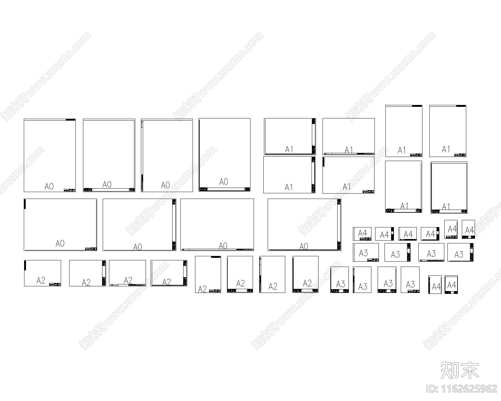 现代图框A1图框A2图框A3图框A4图框A0图框施工图下载【ID:1162625962】